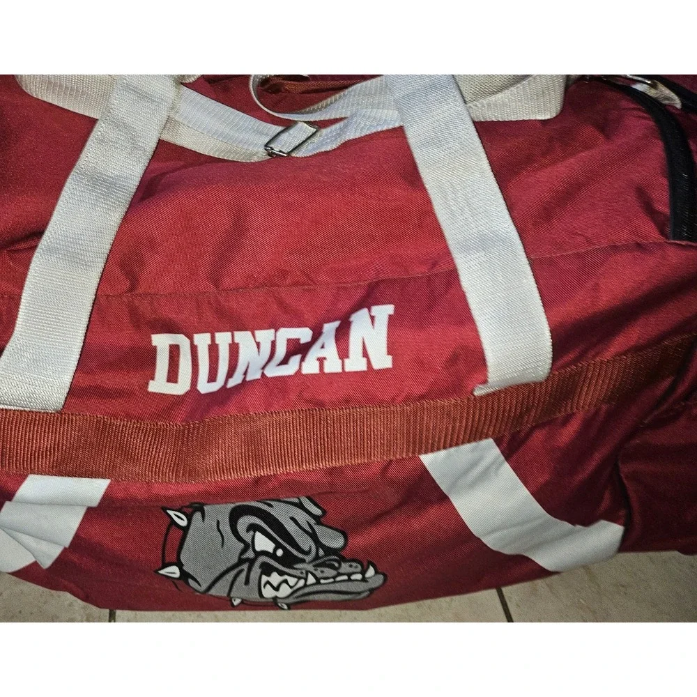 Bulldogs Maroon Duffel Bag Gym Sports Travel‎ Gear Large Bag